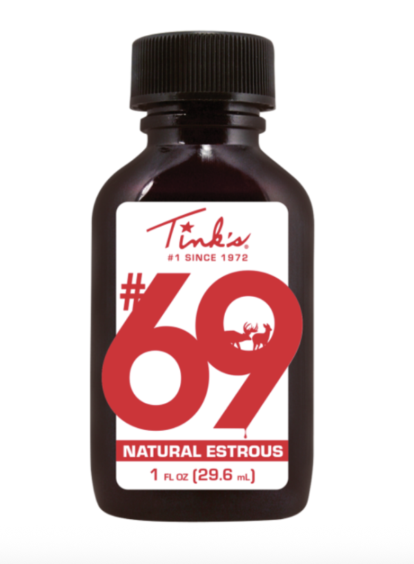 Tink’s #69 Doe-in-Rut Estrous Doe Urine ~ 1oz/29.6ml Plastic Bottle with Squirt Top